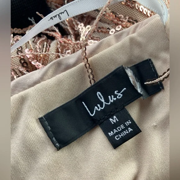 Endless Festivities Rose Gold Sequin Fringe Lace-Up Maxi Dress - Picture 15 of 15